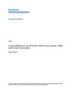 Coaching behaviors as a predictor of sport injury anxiety in male and female cheerleaders